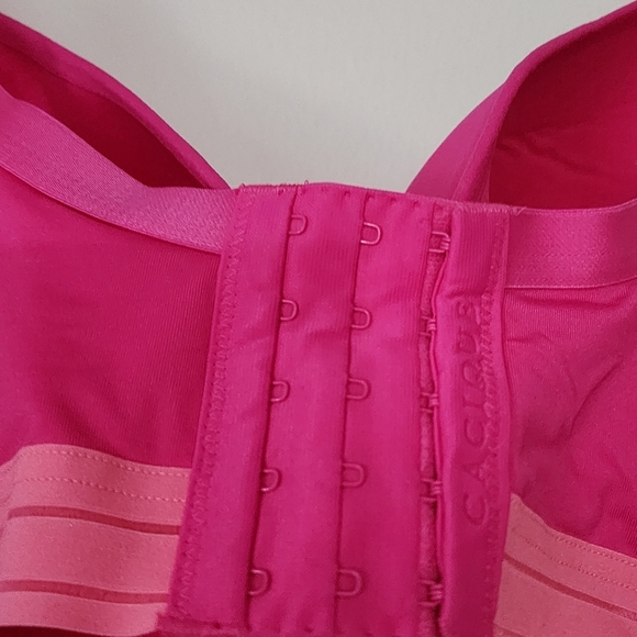 Cacique Women's lightly lined balconette Size 50DDD pink lace bra - Picture 5 of 11